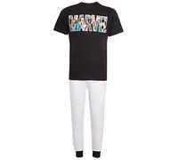 Marvel Pijama para hombre y adolescente, camiseta de manga corta + set de regalo de Loungepants, Negro, L