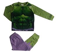 Marvel Pijama para niño Hulk, Verde, Talla 2-8 años (7-8 años, Verde)