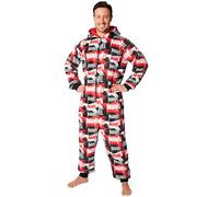 Marvel Pijama Polar para Hombre - Mono Pijama con Capucha Entero Invierno Talla Grande, Regalo Hombres, Chicos, Navidad (Marvel Multicolor, 2XL)