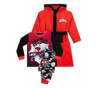 Marvel Pijama Spiderman | Spidey Y Sus Amigos Pijamas Y Bata Niño | Spider-Man Bata Y Pijama Chico | Rojo 5-6 años