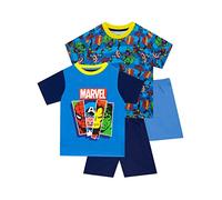 Marvel Pijamas Avengers de 2 Unidades | Pijamas de Iron Man, Capitán América y Spiderman para niños | Pijama de superhéroes para niños Multicolor 7-8 Años