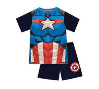Marvel Pijamas Corto para Niños Capitán América Azul 6-7 Años