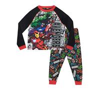 Marvel Pijamas de Manga Larga para niños Avengers Multicolor 11-12 Años