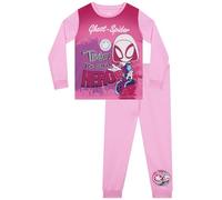 Marvel Pijamas Niña, Spidey y Sus Sorprendentes Amigos Pijamas Niñas, Conjunto de Pijama Ghost-Spider para Invierno, Tallas de 7-8 Años
