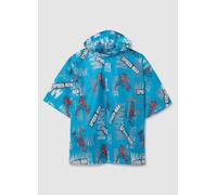 MARVEL, Poncho Impermeable Azul Para Niños, Niño, Blu Bluette, Talla: 3-4