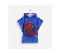 Marvel Poncho infantil algodón 350 gr/m2 Spiderman Marvel. Azul 55 x 110 cm
