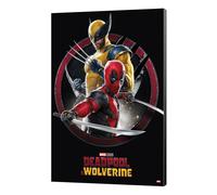 Marvel póster de madera deadpool & wolverine 01 action 35 x 50 cm