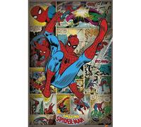 Marvel Comics – Póster Spider-Man retro de cómics multicolor 61 x 91,5 cm