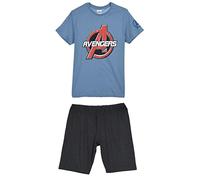 Marvel Press Avengers Hombre Pijama Corto (Azul,M)