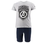 Marvel Press Avengers Hombre Pijama Corto (Gris Claro,XL)