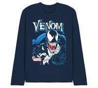 Marvel Press Marvel Venom Antihero - Camiseta Unisex de Manga Larga, Azul Marino, L