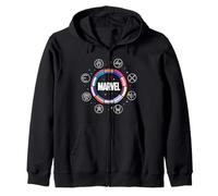 Marvel Pride Flag Rainbow Circle Logo Proud Heroes Symbols Sudadera con Capucha