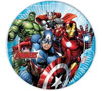 Procos 93432 Mighty Avengers - Platos desechables de papel (8 unidades, 23 cm), diseño de Los Vengadores