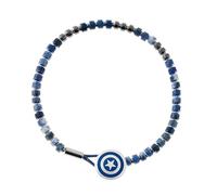 Marvel Pulsera de acero inoxidable con escudo del Capitán América, 18 cm, para niños