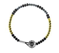 Marvel Pulsera de acero inoxidable con Pantera Negra para niños, 18 cm, ajustable