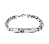 Marvel Pulsera Spiderman en Acero, con Placa para Grabado, Longitud 18 cm, Apta para Hombres y Niños, Lista para Regalar, Joyas Oficiales Disney