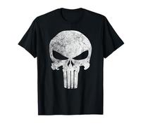Marvel Punisher Skull Símbolo Desgastado Camiseta