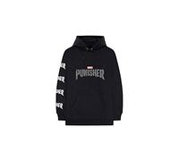 Marvel Punisher - Sudadera con capucha para hombre, diseño de calavera, Negro , S
