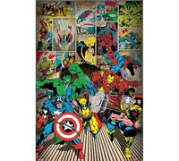 Marvel Pyramid International Comics (Here Come The Heroes) - Póster (tamaño único, 61 x 91 cm)