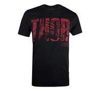 Marvel Thor Text Camiseta, Negro (Black Blk), Medium (Talla del Fabricante: Medium) para Hombre