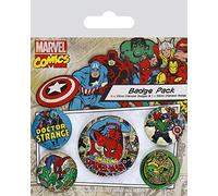 Marvel Retro - Badge Pack Spider-Man, 4 x 25 mm & 1 x 38 mm