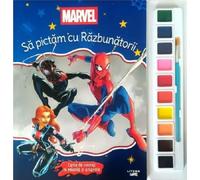 Marvel. Sa pictam cu Razbunatorii. Carte de colorat cu pensula si acuarele, Editie in limba romana