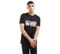 Marvel Scrapbook Logo Camiseta, Negro, X-Large para Hombre