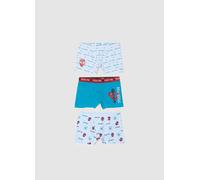 MARVEL, Set De Tripack De Boxers Para Niños En Algodón Elástico Multicolor, Niño, Azul/Blanco, Talla: 5-6