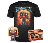 Marvel Set Figura Pop & T-shirt Deadpool Heavy Metal Funko Taglia S
