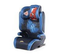 Marvel - Silla de coche Spiderman con fijación ISOFIX para la seguridad de los niños con altura de 100 a 150 cm con gráficos del superhéroe hombre araña sobre fondo azul