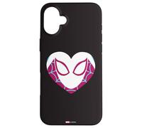 Marvel Spider-Gwen Ghost Spider - Máscara de corazón para el día de San Valentín Carcasa para iPhone 16 Plus