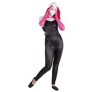 Marvel Disfraz oficial de Spider-Gwen para adultos, mono con capucha y m scara de tela, talla extra peque a