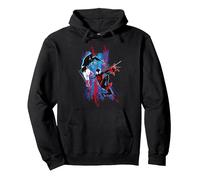 Marvel Spider-Man: Across The Spider-Verse Miles and Gwen Sudadera con Capucha, Unisex para Adultos, Negro, M