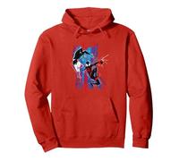 Marvel Spider-Man: Across The Spider-Verse Miles and Gwen Sudadera con Capucha, Unisex para Adultos, Rojo, M