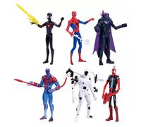 Marvel Spider-Man Across The SpiderVerse - Figura definitiva de enfrentamiento de 6 pulgadas, paquete de 6