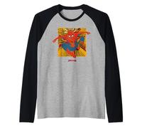 Marvel Spider-Man: Brand New Day Spider Sense City Skyline Camiseta Manga Raglan