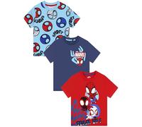 Marvel Spider-Man Camiseta Niño Pack de 3, Spidey y Sus Amigos Camiseta Spiderman Niño Manga Corta, Ropa de Niños para Verano 5-6 Años