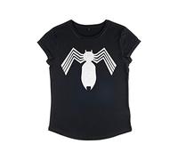 Marvel Spider-Man Classic Alien Symbiote Icon-Camiseta de Manga Larga para Mujer, Negro, M