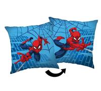 Marvel Spider-Man - Cojín de 40 x 40 cm, suave y decorativo, color azul, para dormitorio de niños, sofá o regalo, decoración del hogar de superhéroes con licencia oficial, accesorio para habitación de
