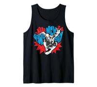 Marvel Spider-Man: Day Pop Art Spidey and Skyline Camiseta sin Mangas