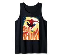 Marvel Spider-Man: Day Spidey Leaping Down City Camiseta sin Mangas