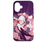 Marvel Spider-Man en el Spider-Verse Gwen Stacy Hearts Carcasa para iPhone 16