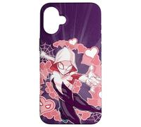 Marvel Spider-Man en el Spider-Verse Gwen Stacy Hearts Carcasa para iPhone 16 Plus
