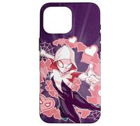 Marvel Spider-Man en el Spider-Verse Gwen Stacy Hearts Carcasa para iPhone 16 Pro MAX