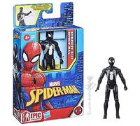 Marvel Spider-Man - Epic Hero Series - Figura de Spider-Man con Traje simbionte a Escala de 10 cm