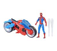 Hasbro Marvel Marvel Spider-Man-Moto Set de Juego con Figura de acción de 10 cm con vehículo y 2 proyectiles arácnidos, Color (F6899)
