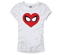 Marvel Spider-Man Face Mask Heart Logo Symbol - Camiseta para Mujer