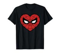 Marvel Spider-Man Face Mask Valentine's Heart Logo Camiseta