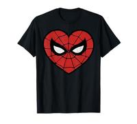 Marvel Spider-Man Face Mask Valentine's Heart Logo T-Shirt