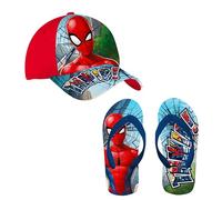 Marvel Spider-Man Gorra y Chanclas para Niños, Diseño Spiderman Gorra de Beisbol para Niños (Rojo, Sistema tallas calzado EU, Niño (2-5 años), Hombre, Números (rango), mediano, 31, 32)